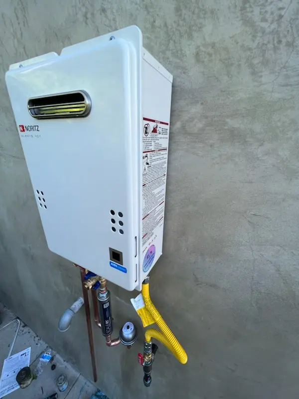 Tankless water heater installation for Briar Chapel homes
